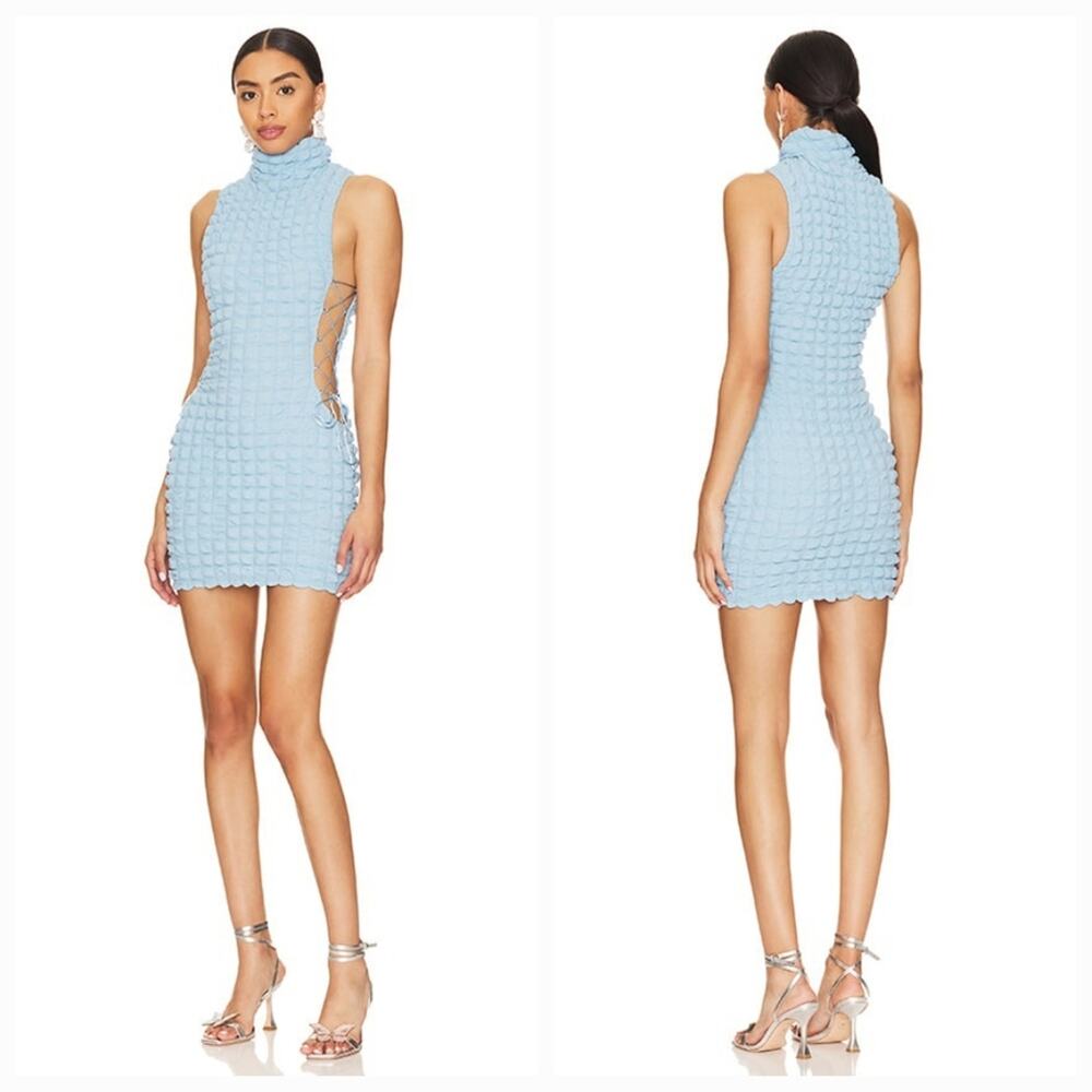 Superdown Dawn Mini Dress in Blue Small